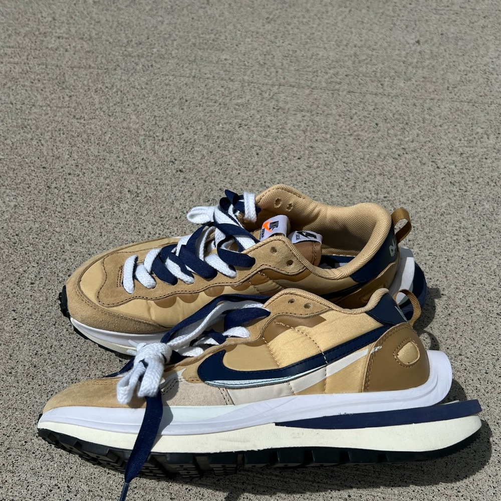 Nike X Sacai vaporwaffle Mens “Sesame Blue Void”